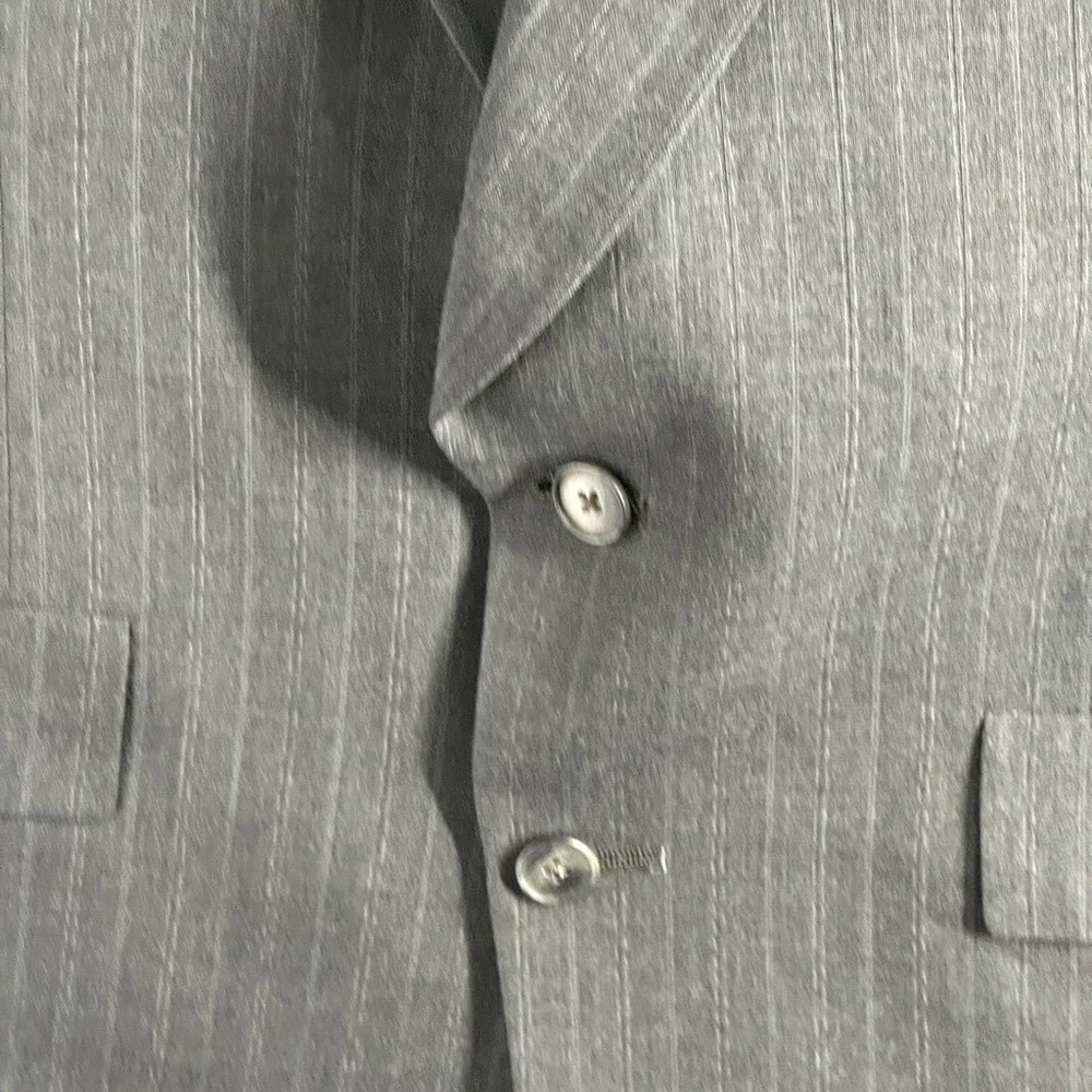 Vintage Christian Dior gray pinstriped blazer